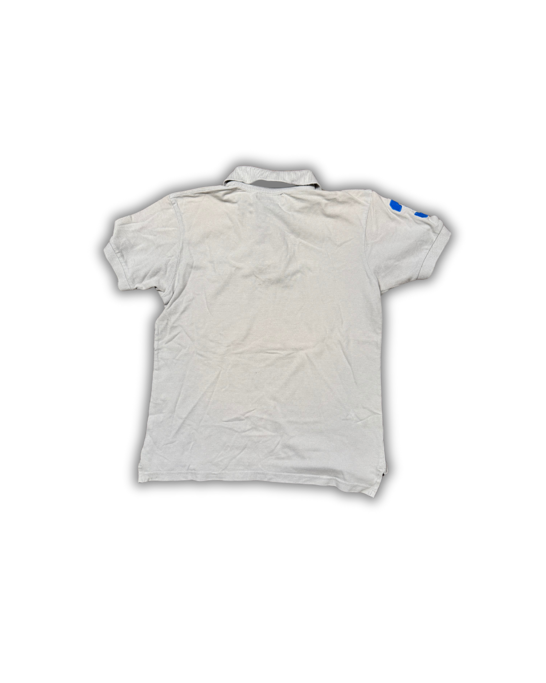 Ralph Lauren White Polo Shirt w/ Blue Pop