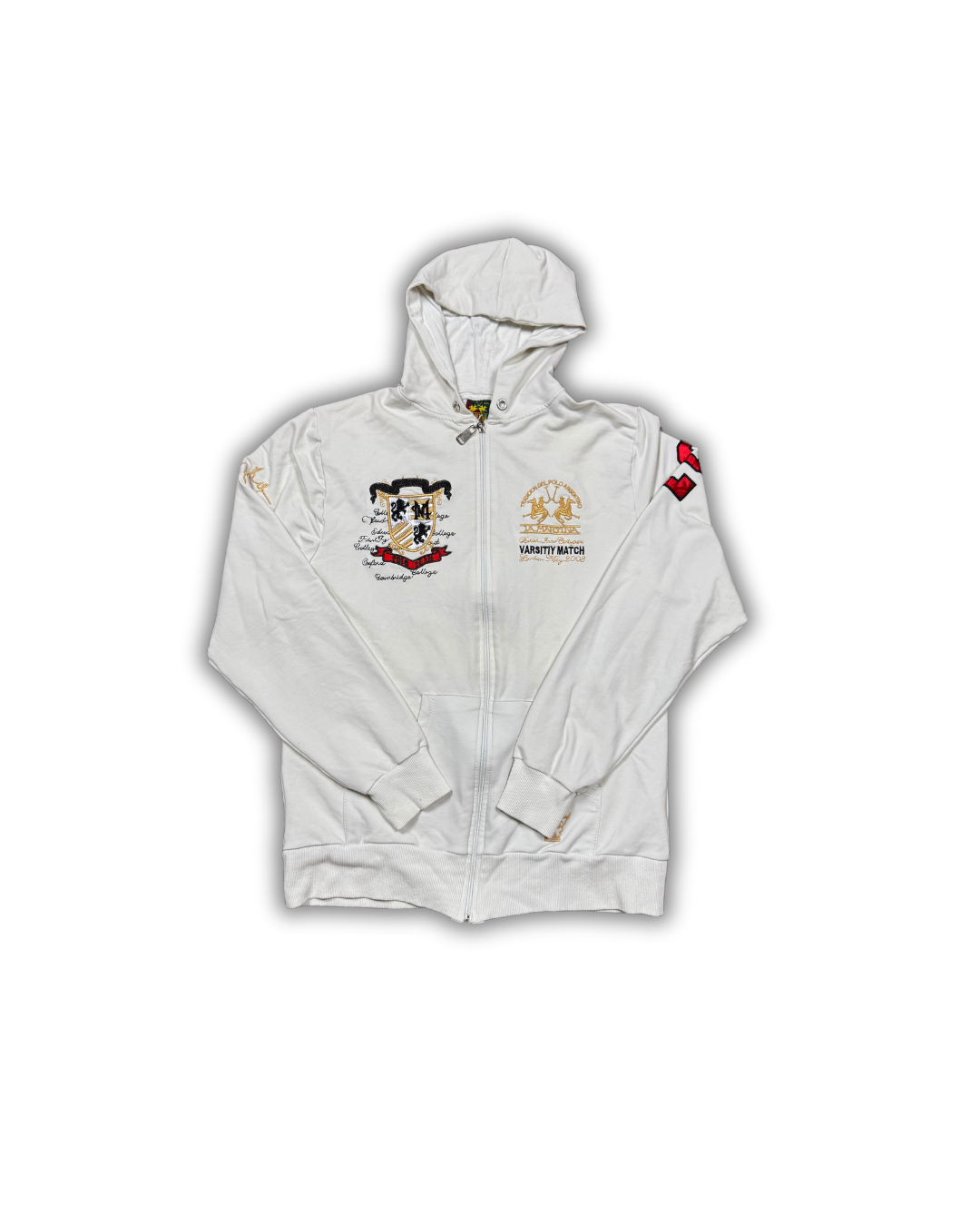 La Martina White Varsity Hoodie