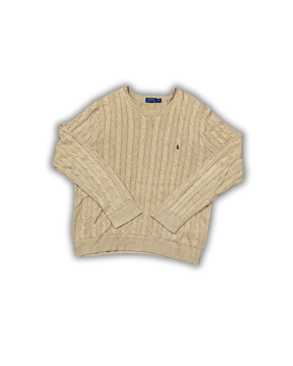 Ralph Lauren Beige Cable Knit Sweater