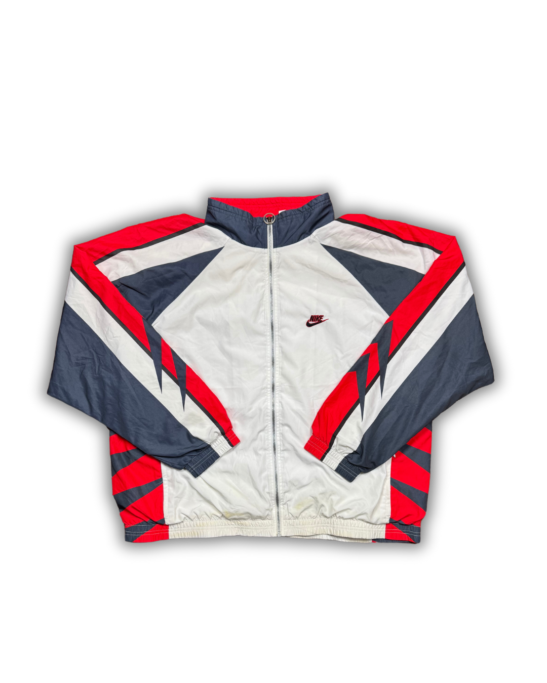 Vintage Nike International Windbreaker Jacket - Red, White & Navy (90s Style)