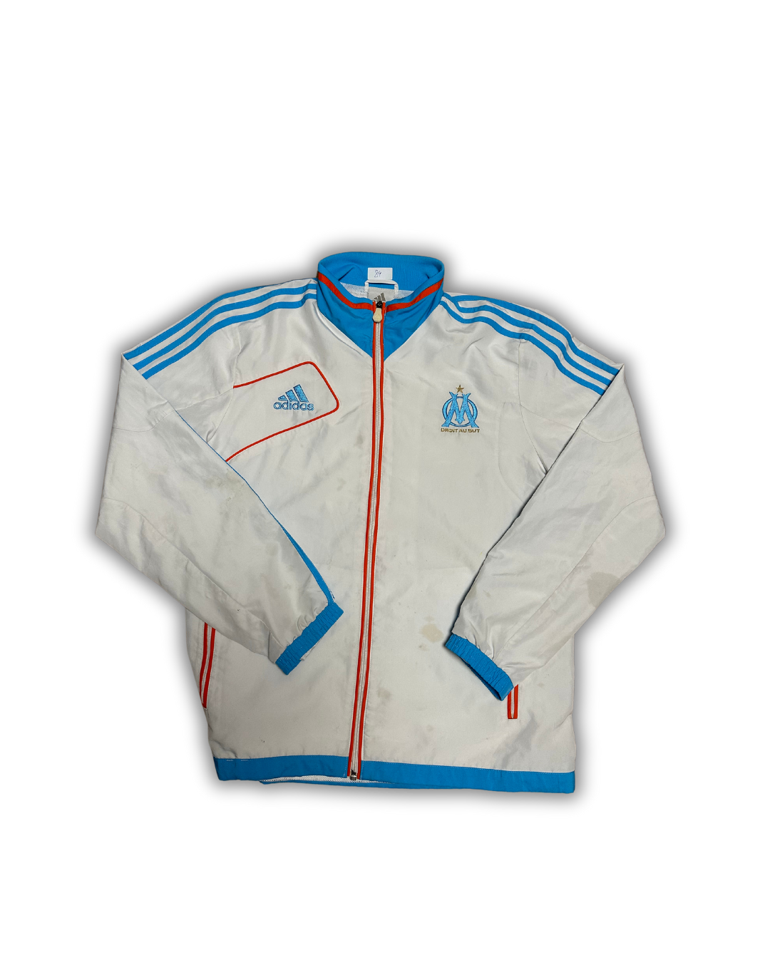 Olympique de Marseille Adidas Track Jacket – White & Blue