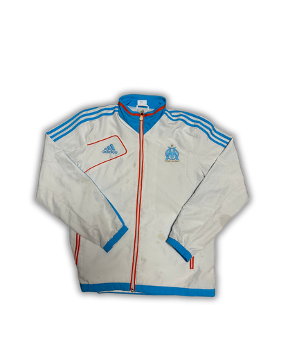 Olympique de Marseille Adidas Track Jacket – White & Blue