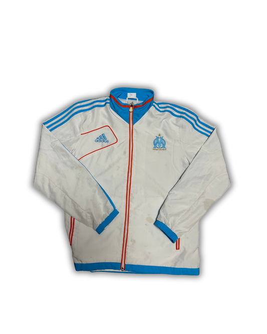 Olympique de Marseille Adidas Track Jacket – White & Blue