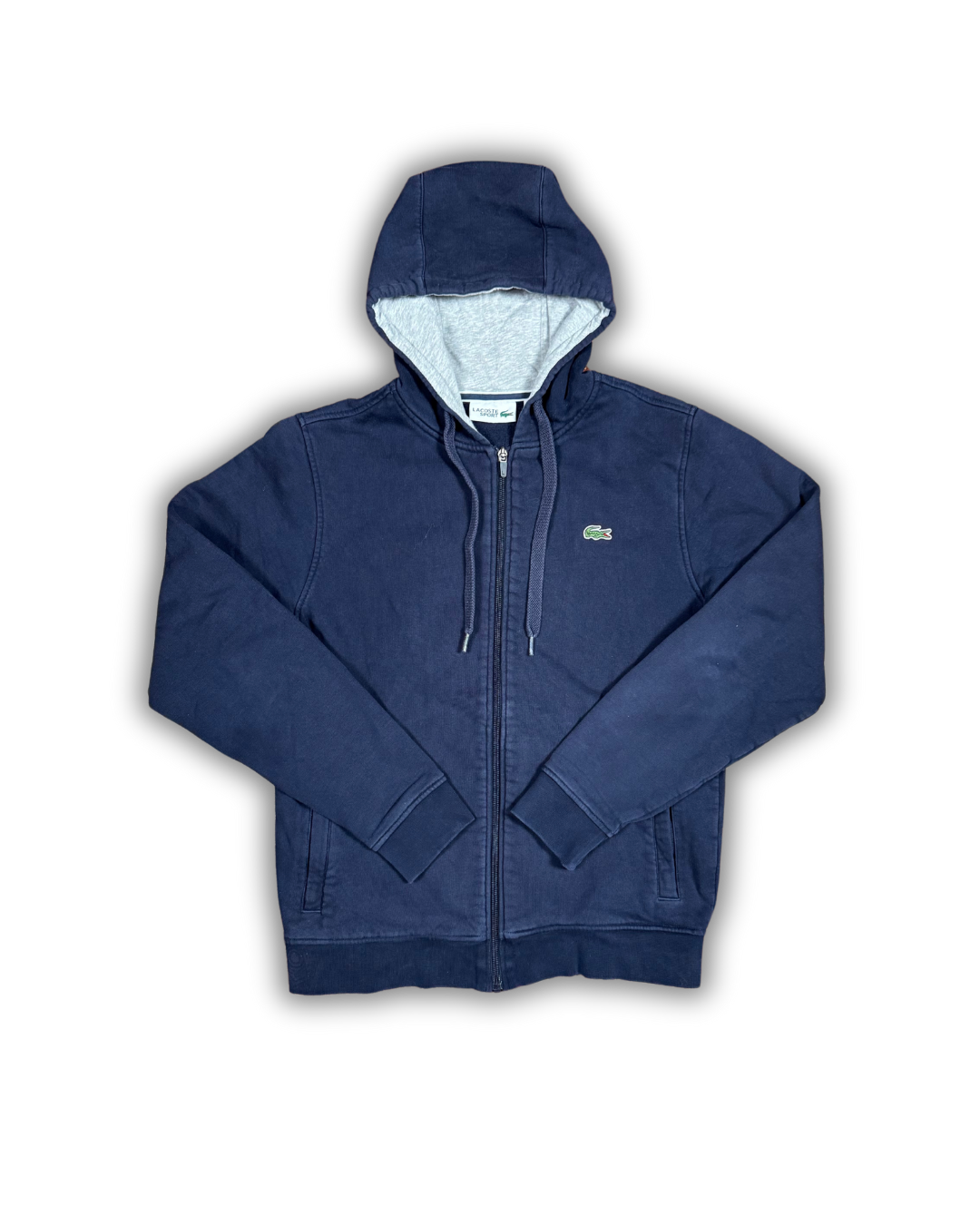 Vintage Lacoste Full-Zip Hoodie – Navy Blue