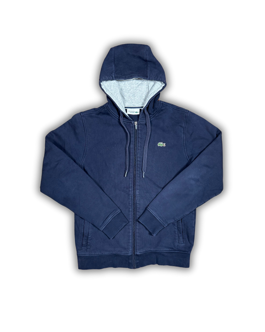 Vintage Lacoste Full-Zip Hoodie – Navy Blue
