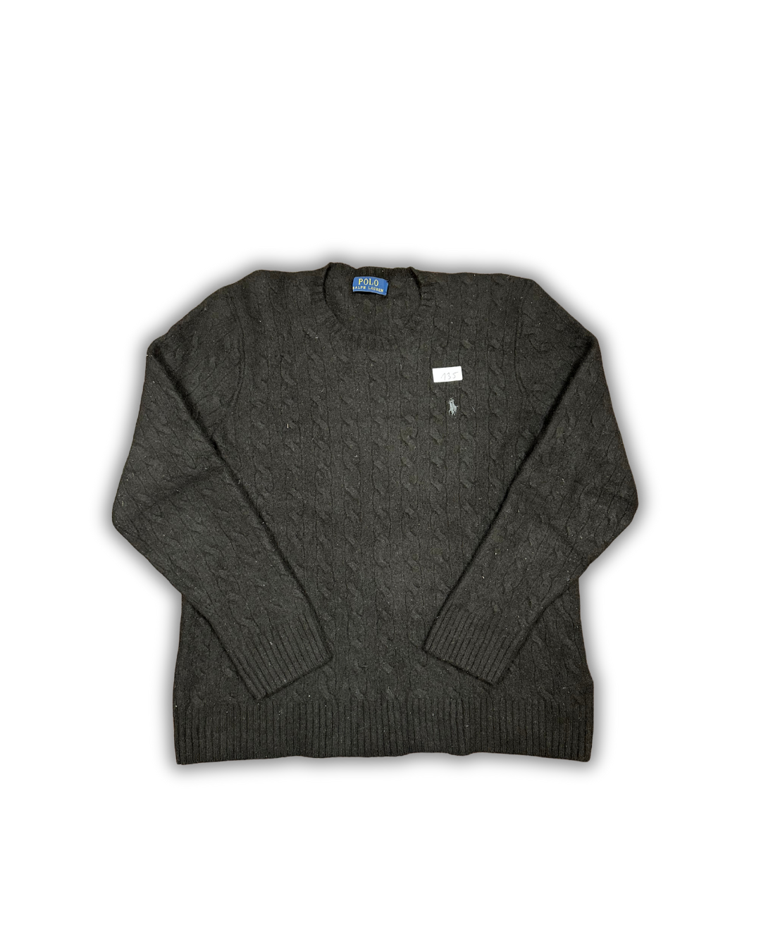 Ralph Lauren Charcoal Cable Knit Sweater