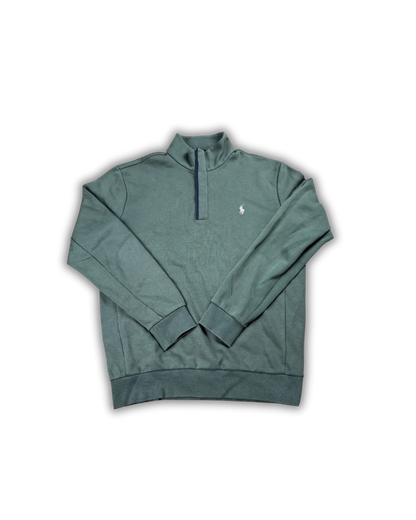 Polo Ralph Lauren Green Button-Neck Sweatshirt