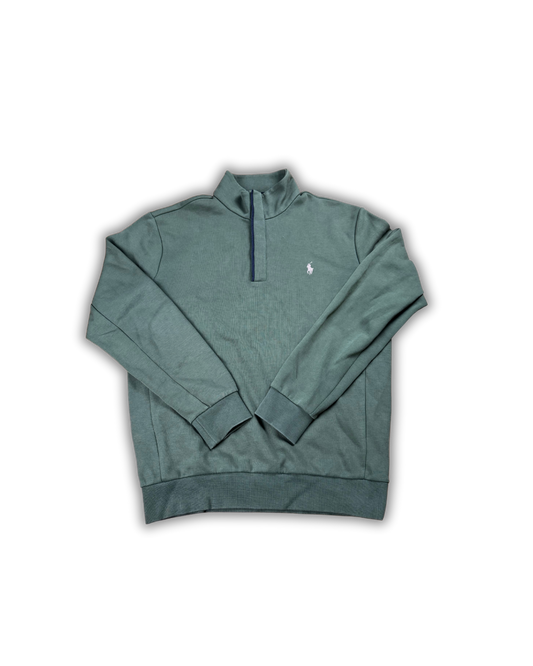 Polo Ralph Lauren Green Button-Neck Sweatshirt