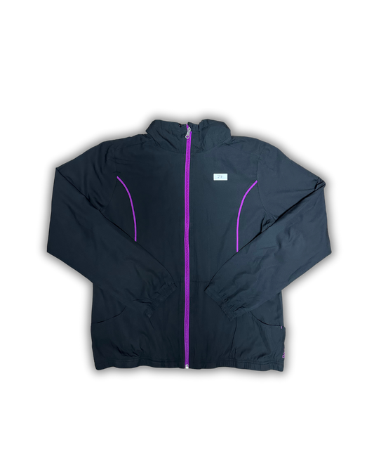 Reebok Lightweight Windbreaker Jacket – Black & Purple