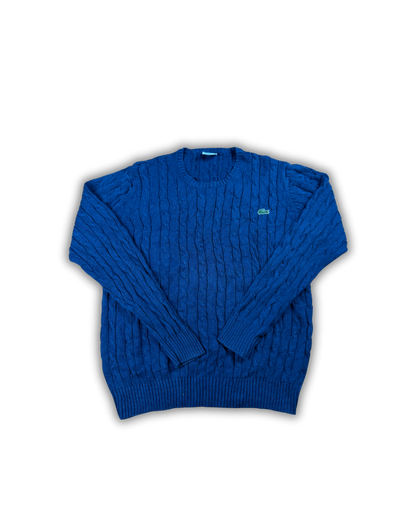 Lacoste Royal Blue Cable Knit Sweater
