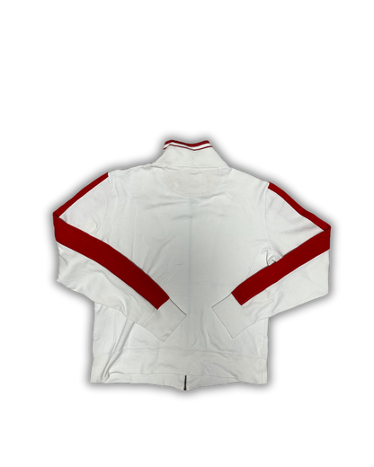 Champion Full-Zip Track Jacket – White & Red