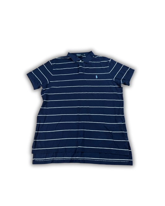 Ralph Lauren Navy Striped Polo Shirt