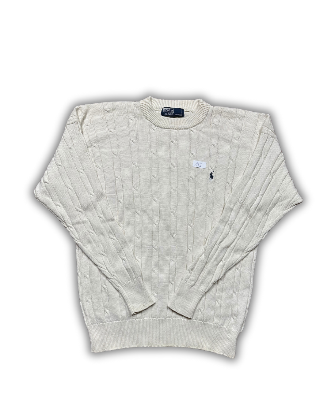 Vintage Polo Ralph Lauren Cable Knit Sweater – Cream White