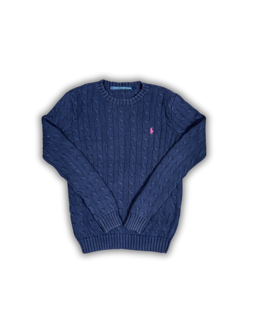 Ralph Lauren Navy Cable Knit Sweater