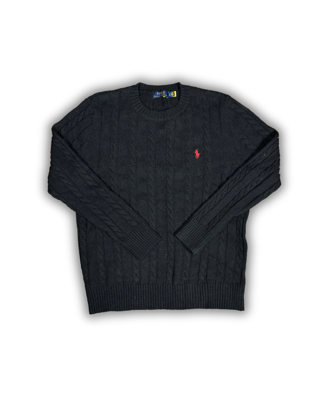 Vintage Polo Ralph Lauren Cable Knit Sweater – Black