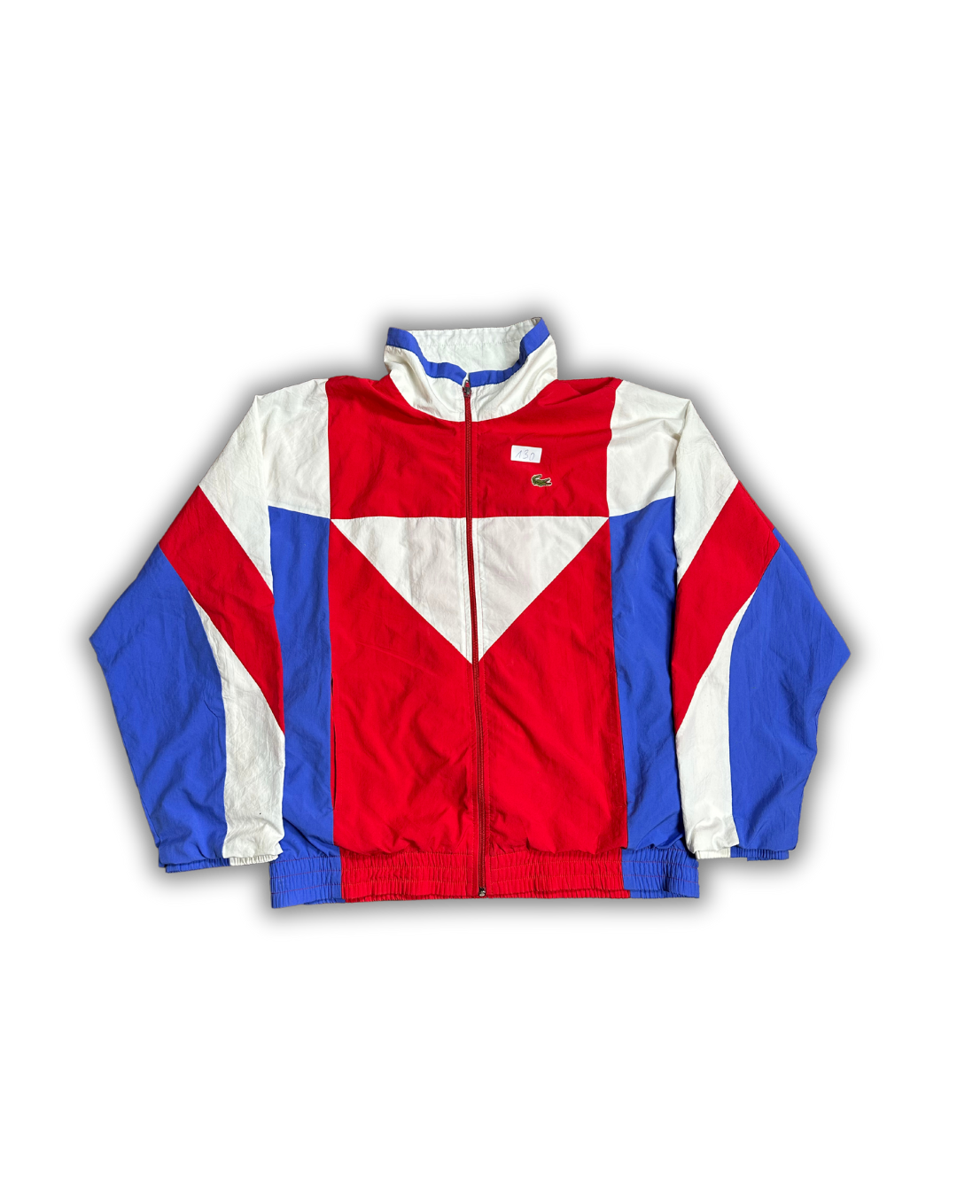 Vintage Lacoste Windbreaker Jacket – Red, White & Blue (90s Retro Style)