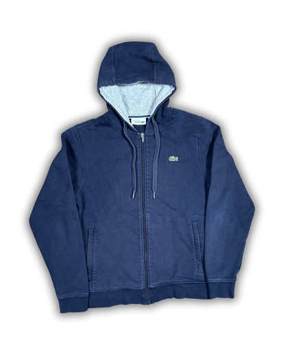 Vintage Lacoste Full-Zip Hoodie – Navy Blue