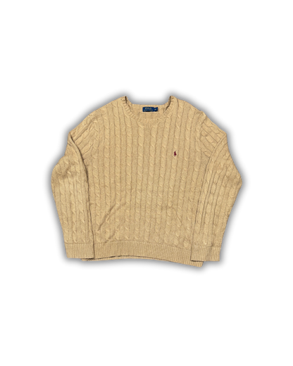Ralph Lauren Beige Cable Knit Sweater