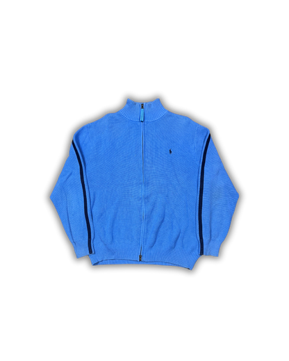 Ralph Lauren Sky Blue Zip-Up Knit