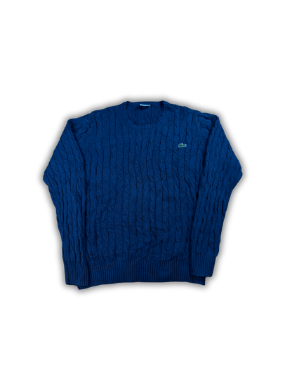 Lacoste Royal Blue Cable Knit Sweater