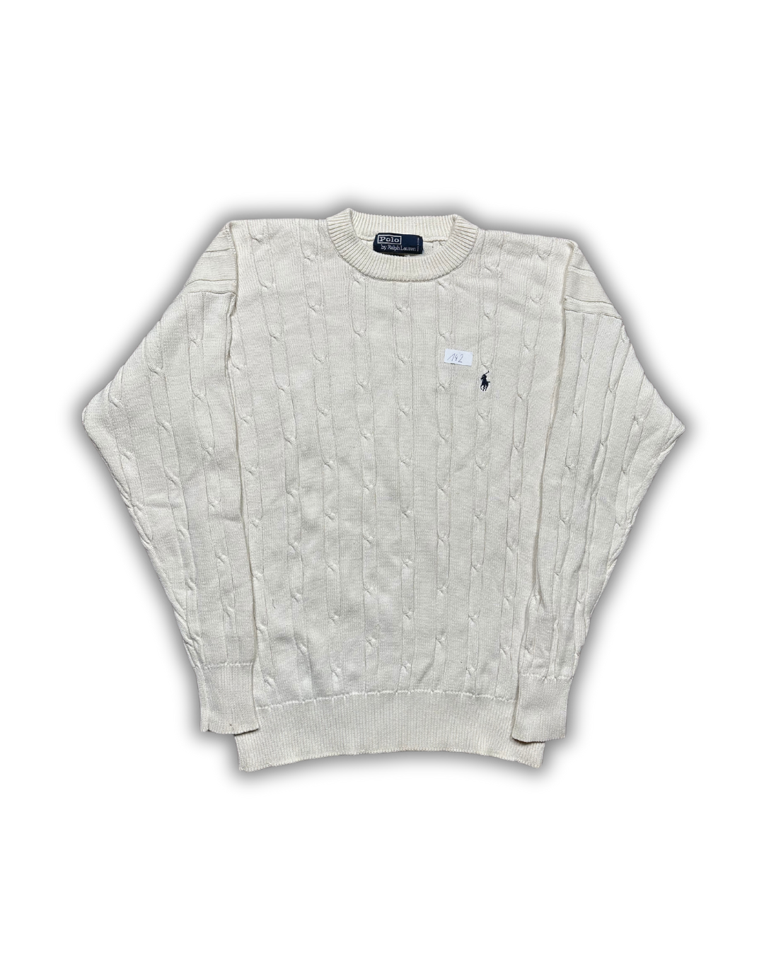 Vintage Polo Ralph Lauren Cable Knit Sweater – Cream White
