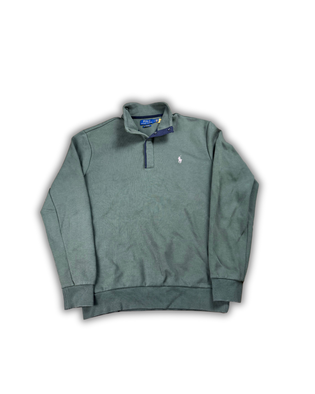Polo Ralph Lauren Green Button-Neck Sweatshirt