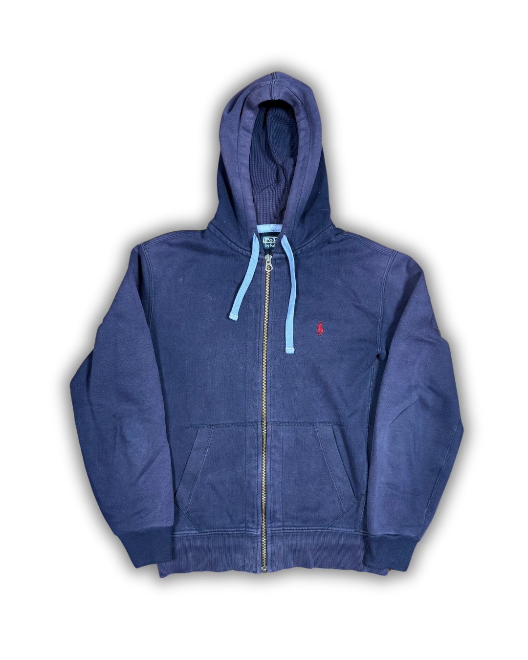 Vintage Polo Ralph Lauren Full-Zip Hoodie – Navy Blue