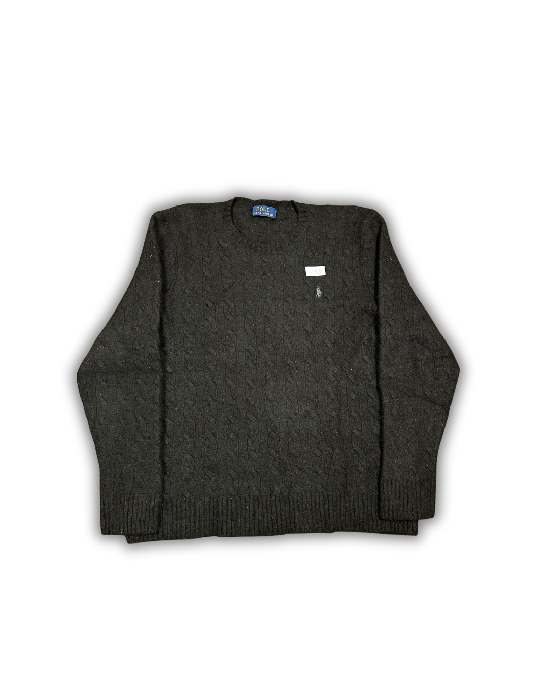 Ralph Lauren Charcoal Cable Knit Sweater