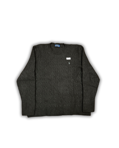 Ralph Lauren Charcoal Cable Knit Sweater