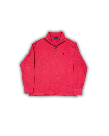 Ralph Lauren Red 1/4 Zip Sweater