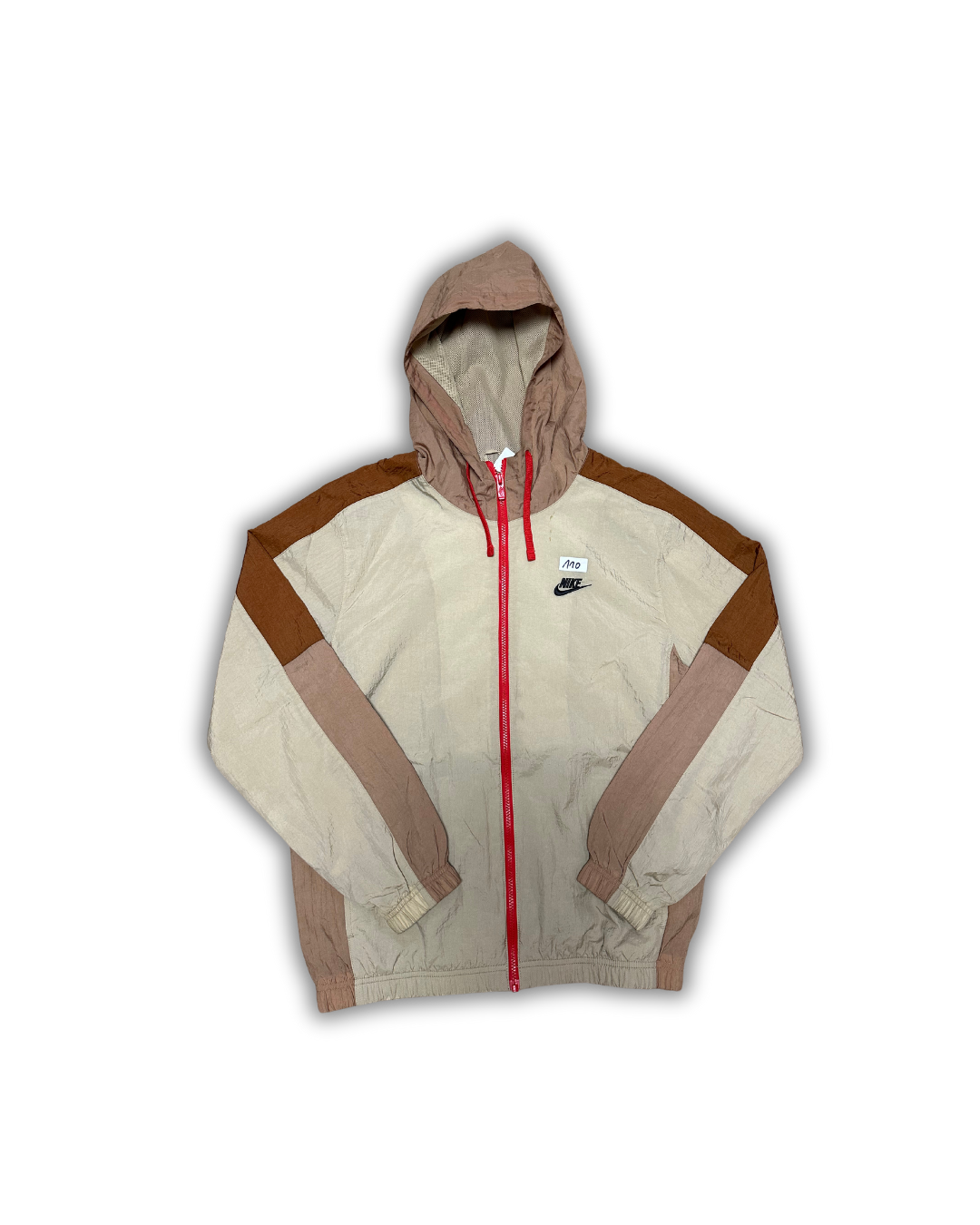 Nike Heritage Hooded Windbreaker Jacket – Beige and Brown