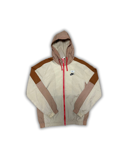 Nike Heritage Hooded Windbreaker Jacket – Beige and Brown