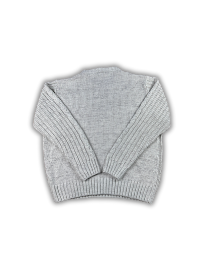 Lacoste Grey Cable Knit Sweater