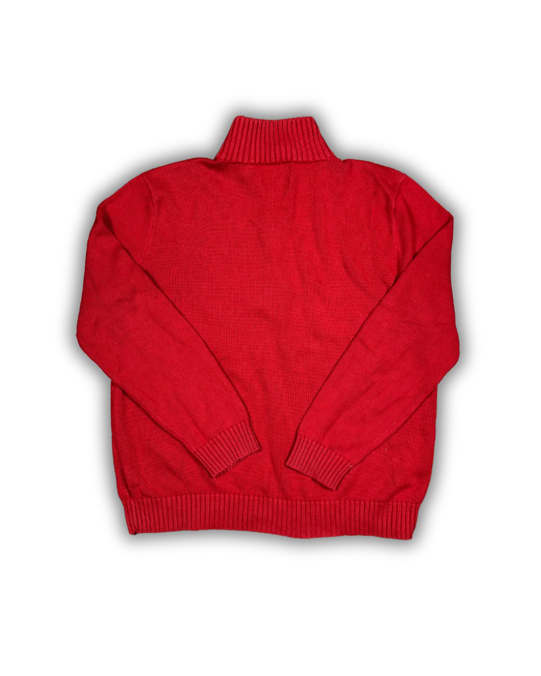 Vintage Polo Ralph Lauren 1/4 Zip Sweater - Red (Classic Preppy Style)