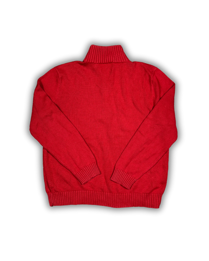 Vintage Polo Ralph Lauren 1/4 Zip Sweater - Red (Classic Preppy Style)