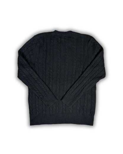 Vintage Polo Ralph Lauren Cable Knit Sweater – Black