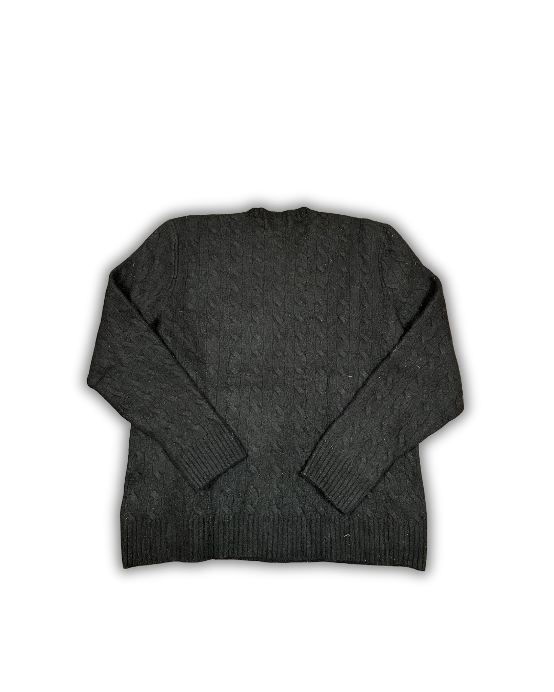 Ralph Lauren Charcoal Cable Knit Sweater