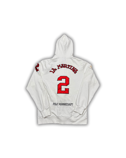 La Martina White Varsity Hoodie